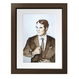 Ein gemaltes Porträt von Roger Federer